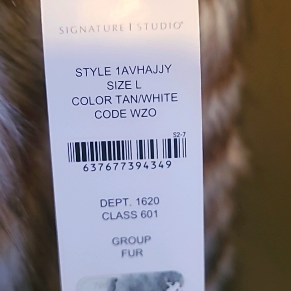 NWT Signature Studio white,black and tan faux fur vest Size Large - Picture 4 of 4